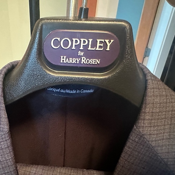 Coppley Men's Two Piece Suit - Mid Blue Microcheck - Picture 4 of 6